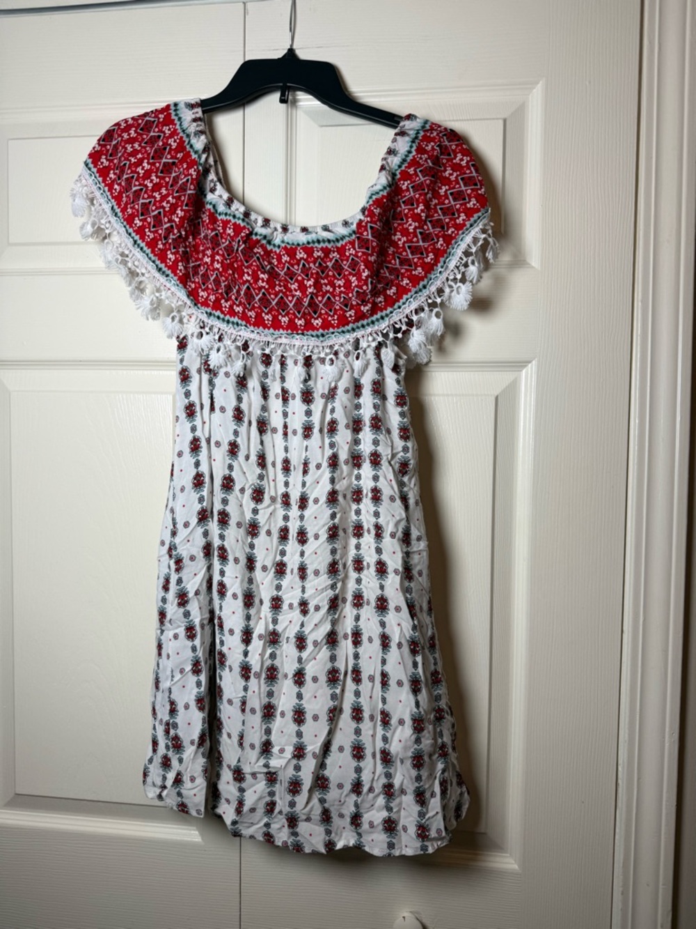 Entro‎ Women's Embroidered Tassel Mini Dress